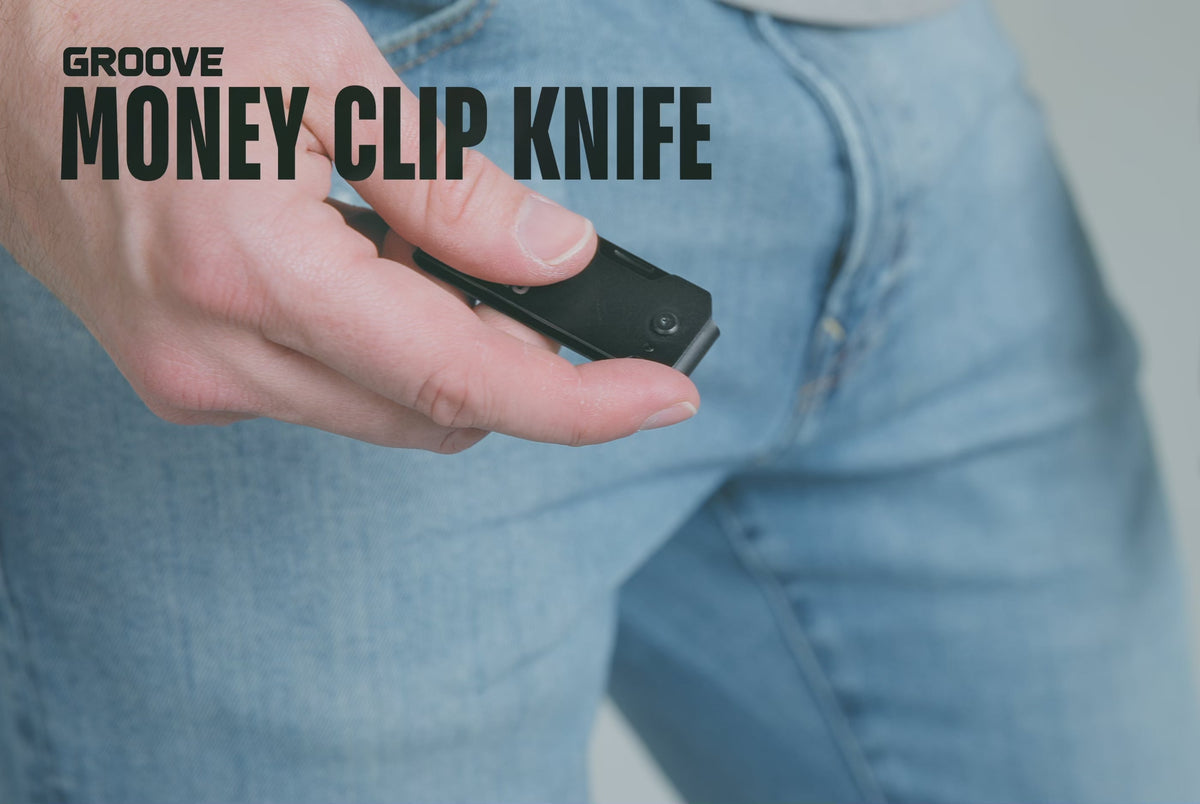 Groove® Money Clip Knife - Silver
