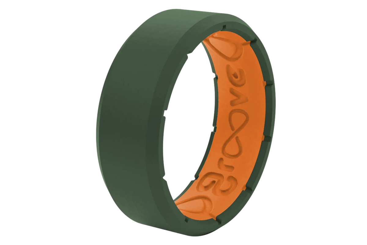 Edge Moss Green &amp; Orange Ring