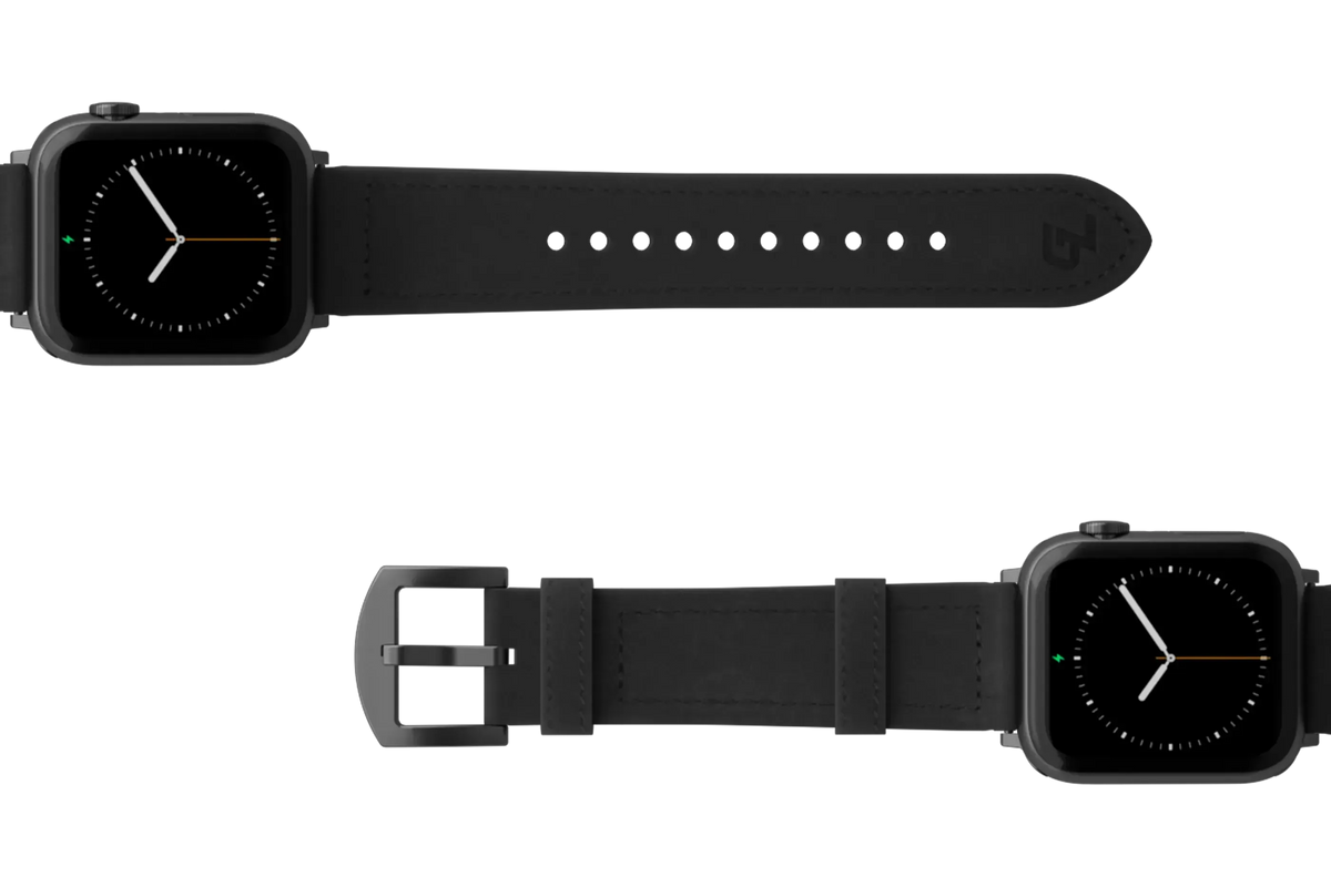 Vulcan Obsidian - Black Apple Leather Watch Band
