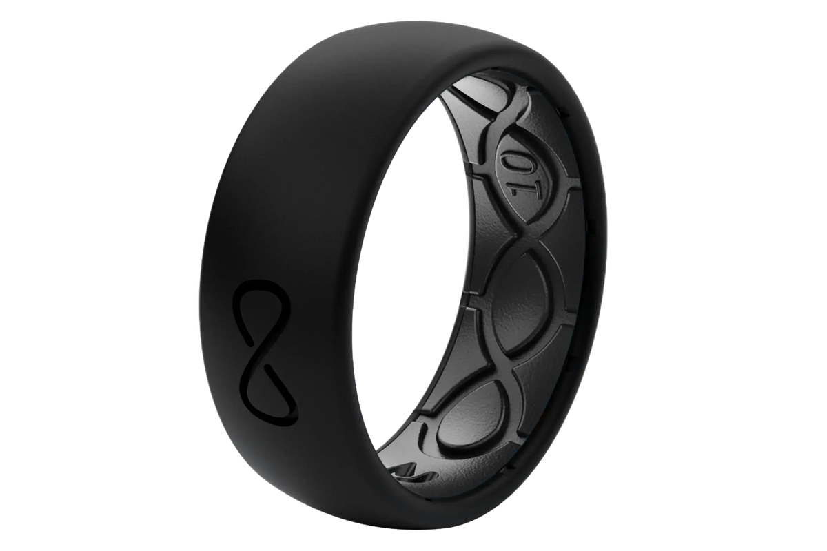 Solid Midnight Black Ring