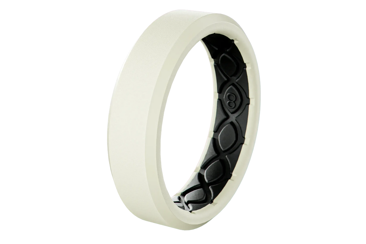 Zeus Cream White Thin Ring