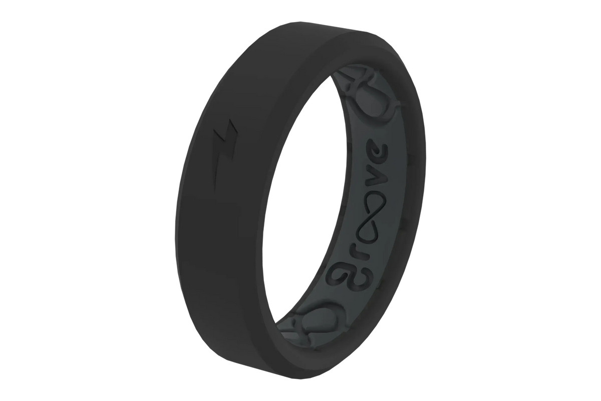 Zeus Midnight Black Thin Ring