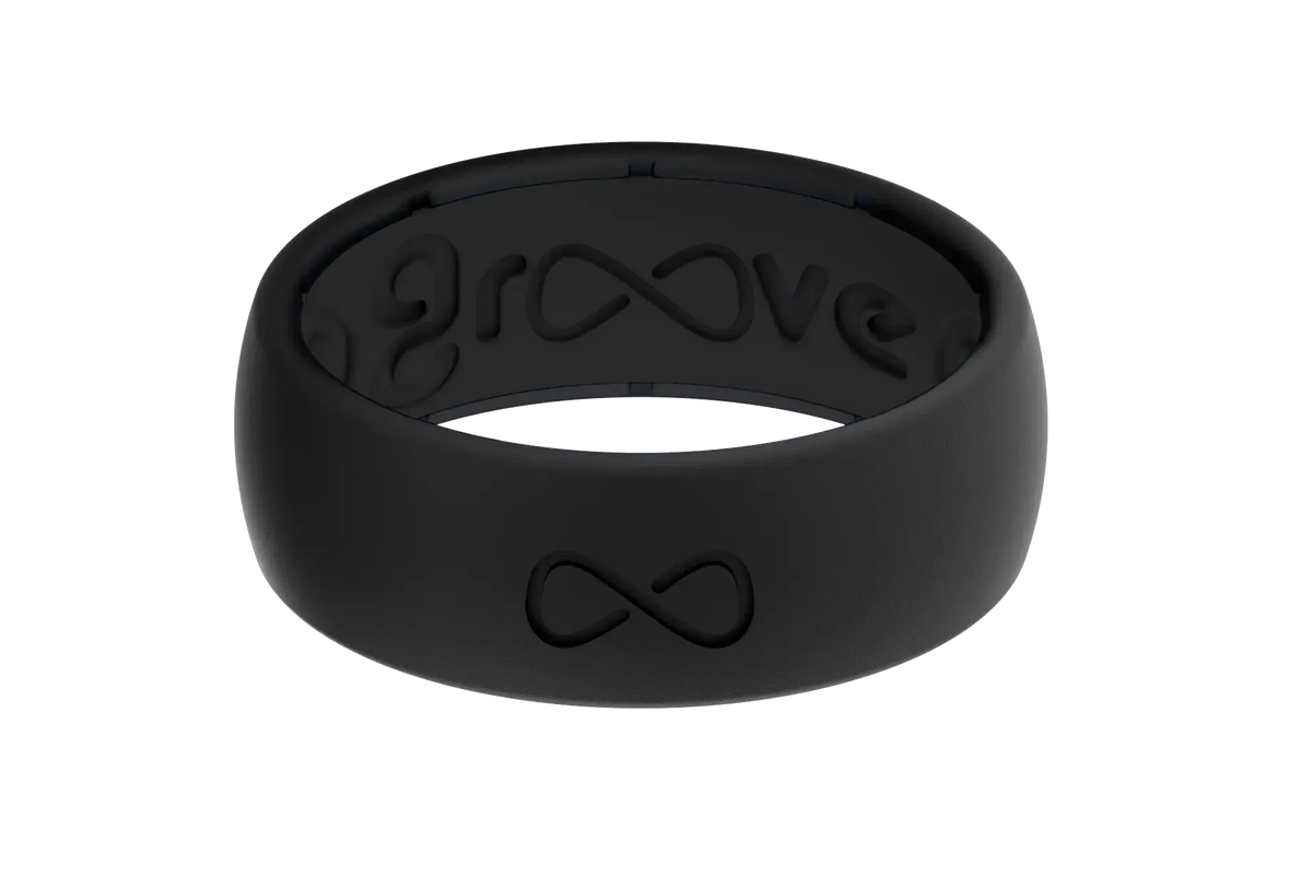 Solid Midnight Black Ring